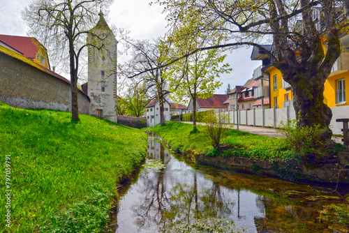 Unterer Grabenweg und Stadtmauer von Isny im Allgäu (Baden-Württemberg) photo