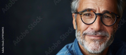 Close-Up of Person Wearing Glasses