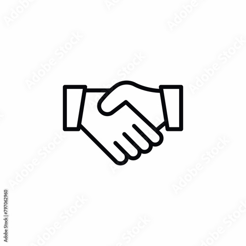 hand shaking greeting gesture icon
