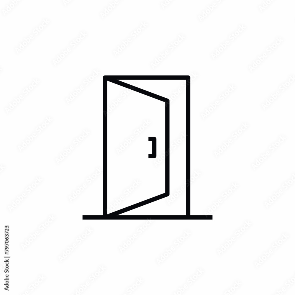 open door inside outside icon open door inside outside icon