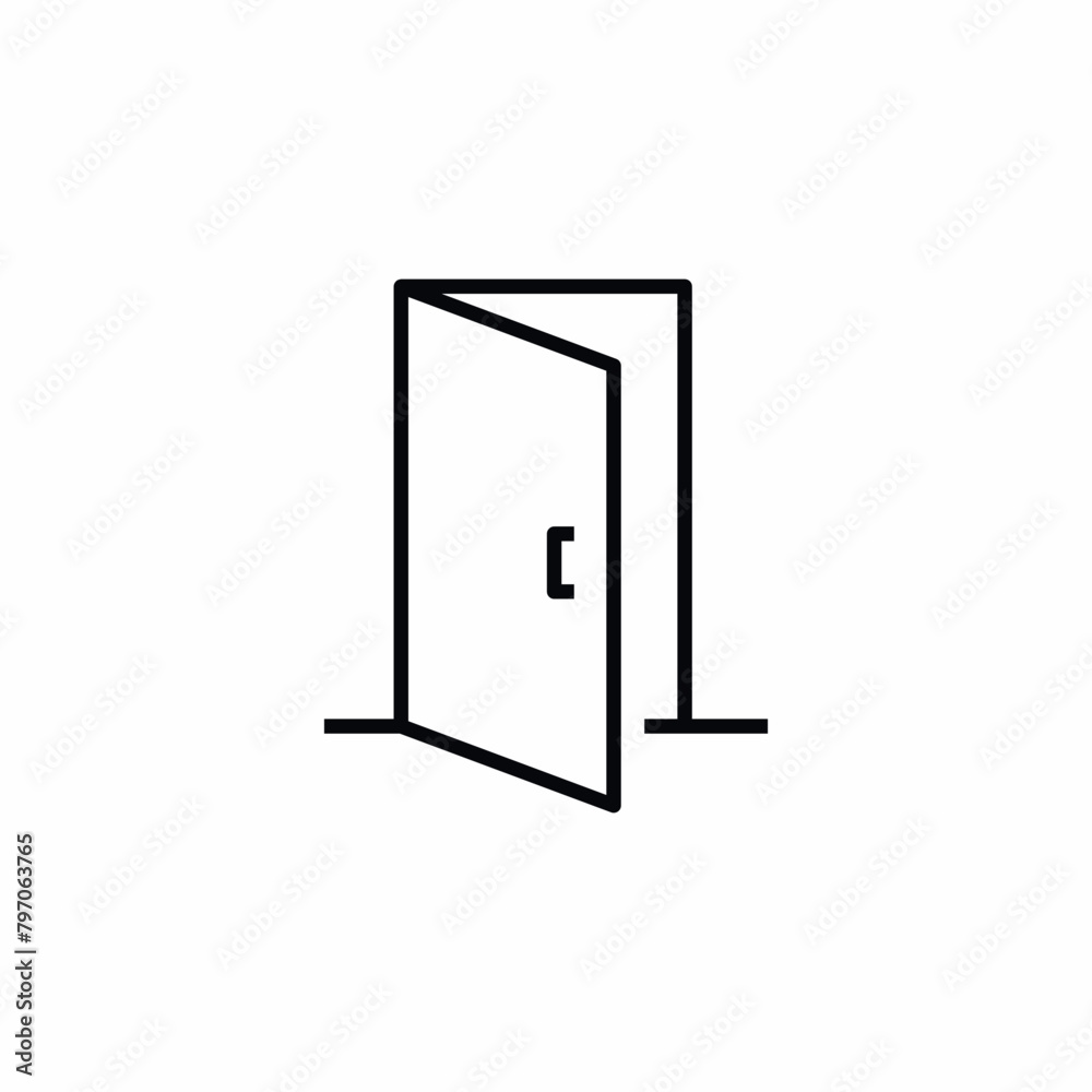 open door inside outside icon