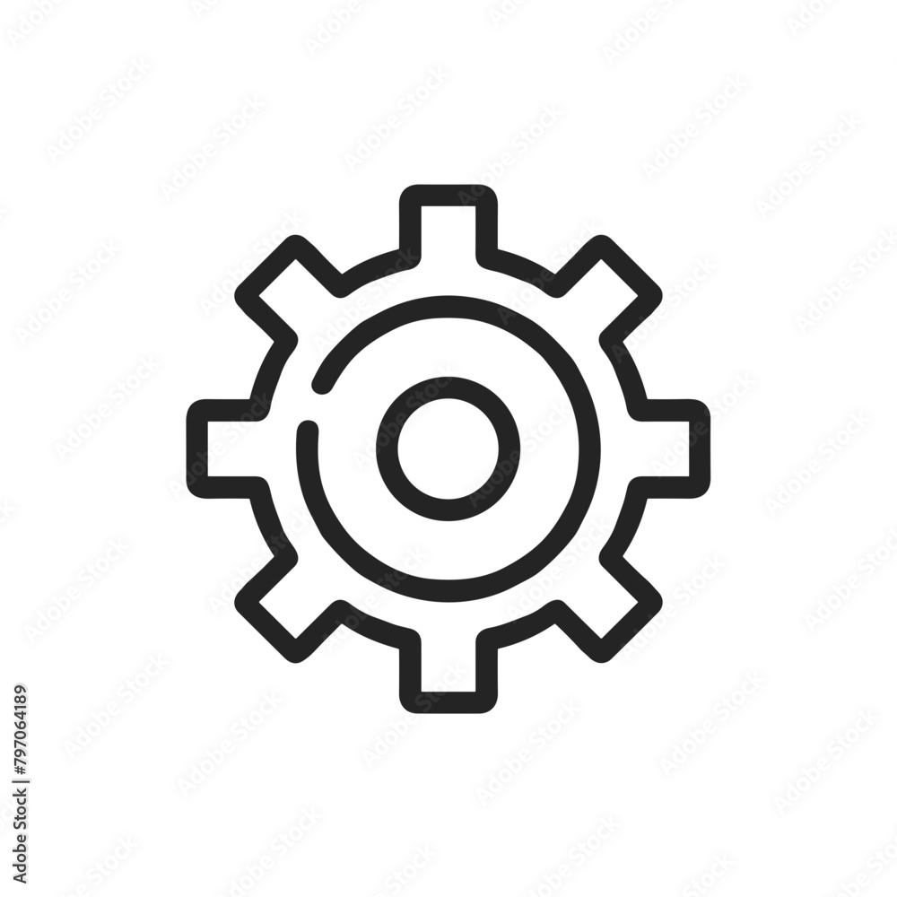 Minimalistic Gear Icon