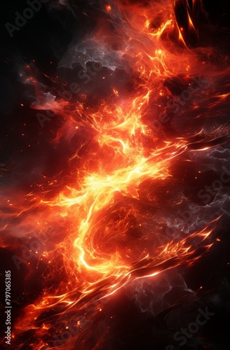 Fiery Abstract Energy Flow