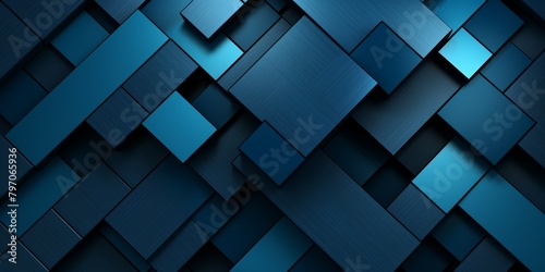 Abstract blue geometric pattern background