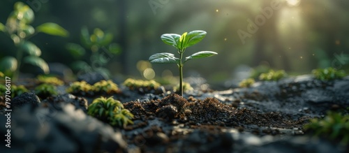 Tiny Green Plant Sprouts