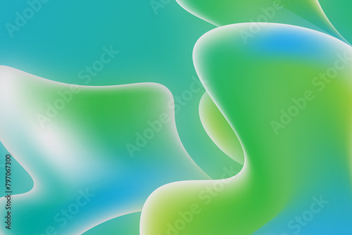 Abstract Green and Blue Gradient 3d Background