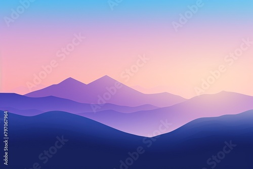 Serene Mountain Landscape at Sunrise