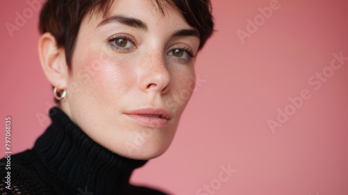 Beautiful Woman's Skin Close Up Generative AI