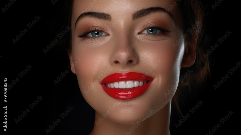 female model with red lips glamour, ai female model with red lips glamour, ai