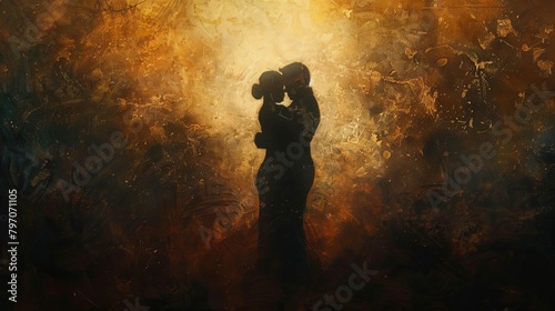 The Embrace: A Silhouette of Devotion