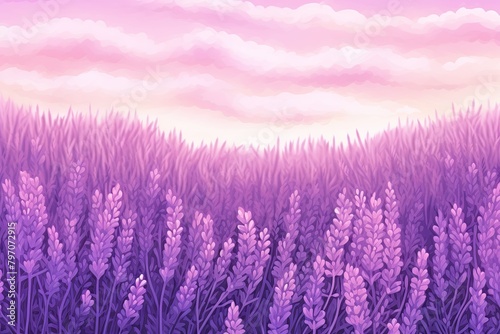 Grainy Lavender Field Gradients: Beautiful Blooming Banner Texture