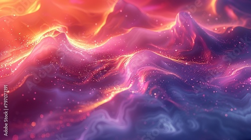 Vibrant Magical Abstract Background Generative AI