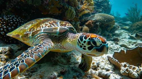 A playful and energetic melody, like the joyful movements of a sea turtle.
