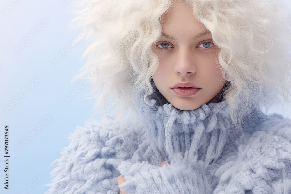 Frost Gradient Style: Crisp Winter Frost Gradients Fashion Concept Frost Gradient Style: Crisp Winter Frost Gradients Fashion Concept