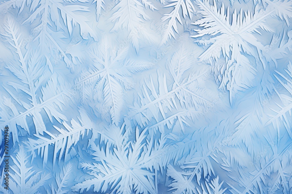 Crisp Winter Frost Gradients: Vibrant Ice Pattern Artwork
