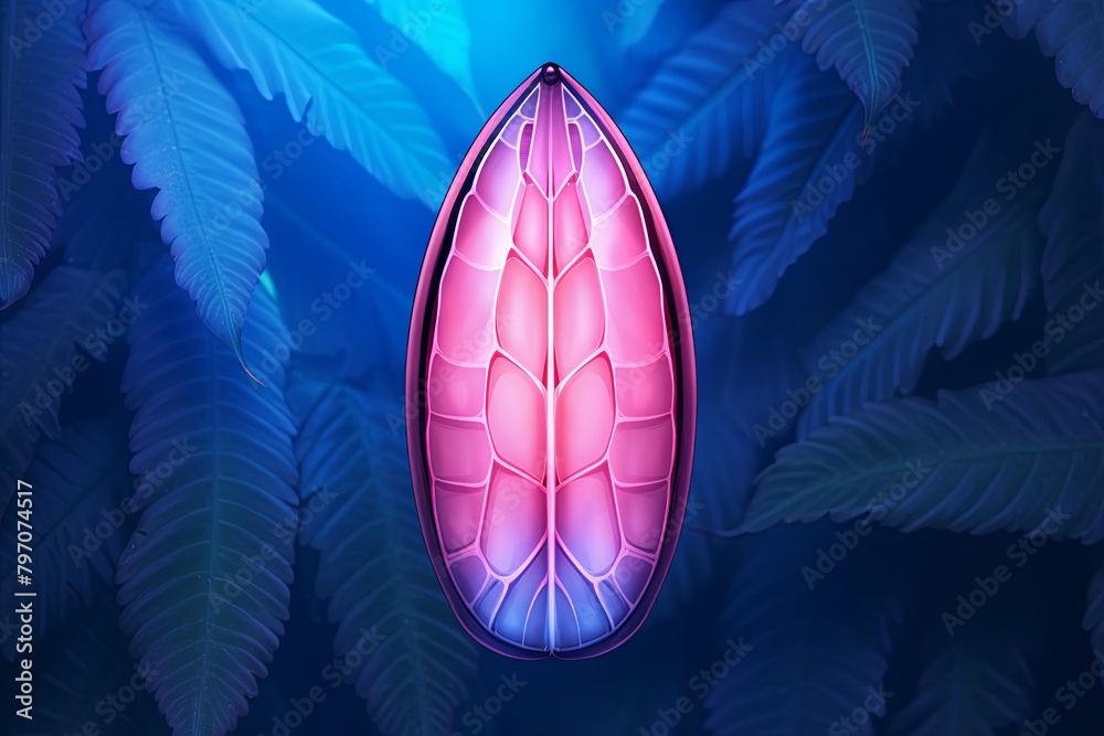 Obraz na plátně Ephemeral Butterfly Cocoon Gradients: Mindfulness Mobile App Background