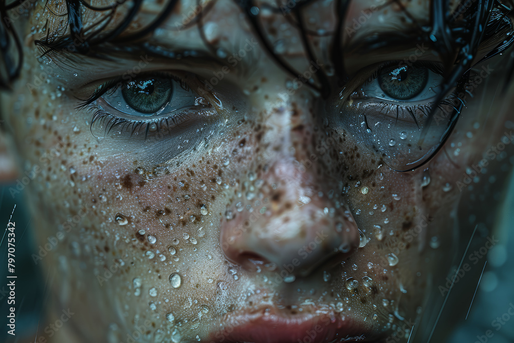 Silent battles waged behind closed doors, unseen struggles etched upon young faces. Concept of hidden pain and the quest for understanding. Generative Ai. Silent battles waged behind closed doors, unseen struggles etched upon young faces. Concept of hidden pain and the quest for understanding. Generative Ai.