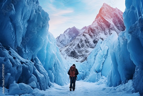 Aurora Gradients Glacier Hiking Tour: Frozen Arctic Ad photo