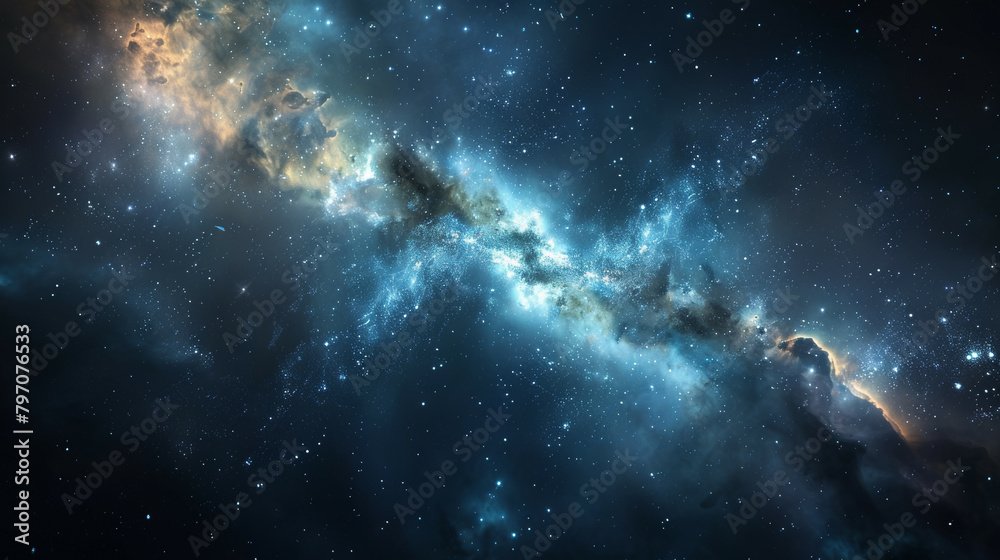 Obraz premium Ethereal Cinematic Cosmos Unveiling Sophisticated Universes