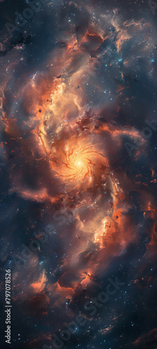 Galactic Whirl Mesmerizing Swirling Galaxy Wallpaper © Arti