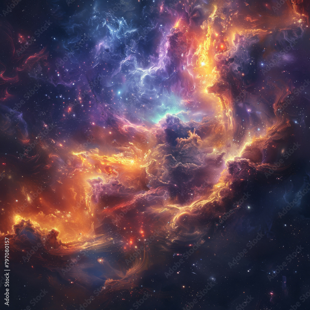 Fototapeta premium Nebulous Realms Exploring the Mysteries of the Universe