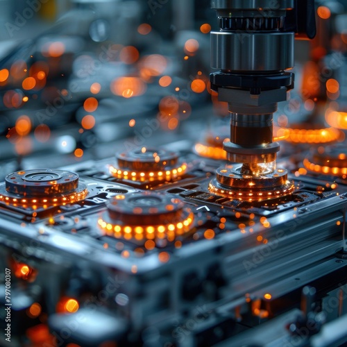Precision Engineering: Zoom in on the intricate engineering designs of electric vehicle battery cells, showcasing the attention to detail and high-performance standards in their manufacturing. 