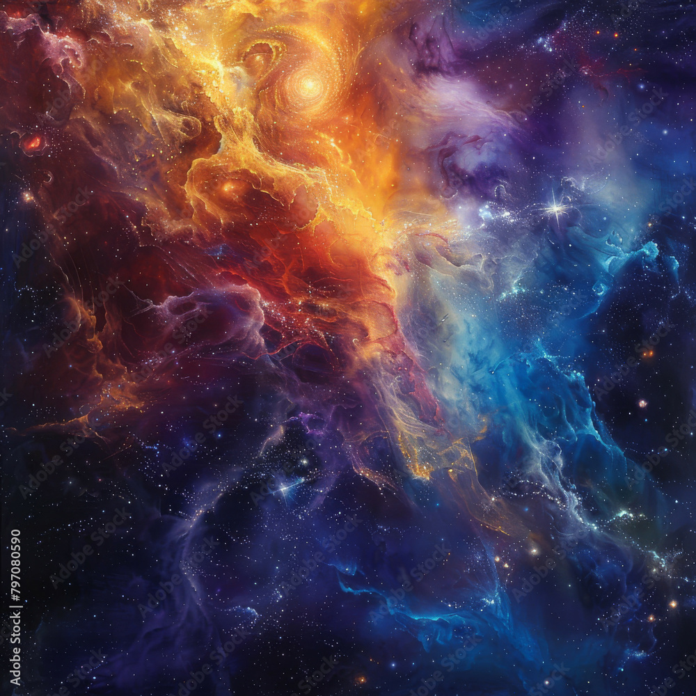 Fototapeta premium Nebulous Realms Exploring the Mysteries of the Universe