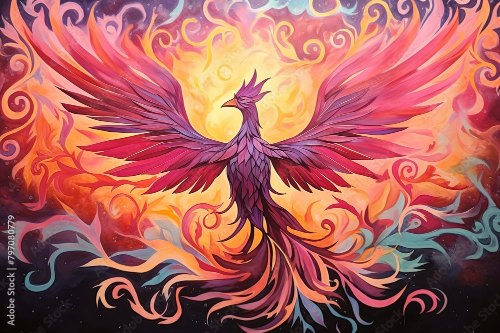 Phoenix Fire Gradients Party � Mythical Theme Invitation Phoenix Fire Gradients Party � Mythical Theme Invitation