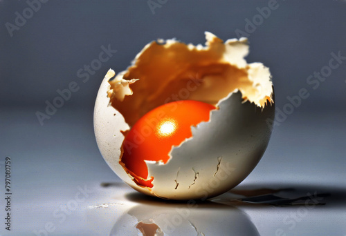 'cracked white background shell egg Food Nature Easter Concept Farm Chicken Healthy Diet Organic Meal Protein Poultry Boiled Hen Cholesterol Crack OvalBackground Food Isolated Nature Easter Concept'