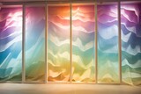 Prismatic Rainbow Fog Gradients Boutique Window Display: Illusion of Colors