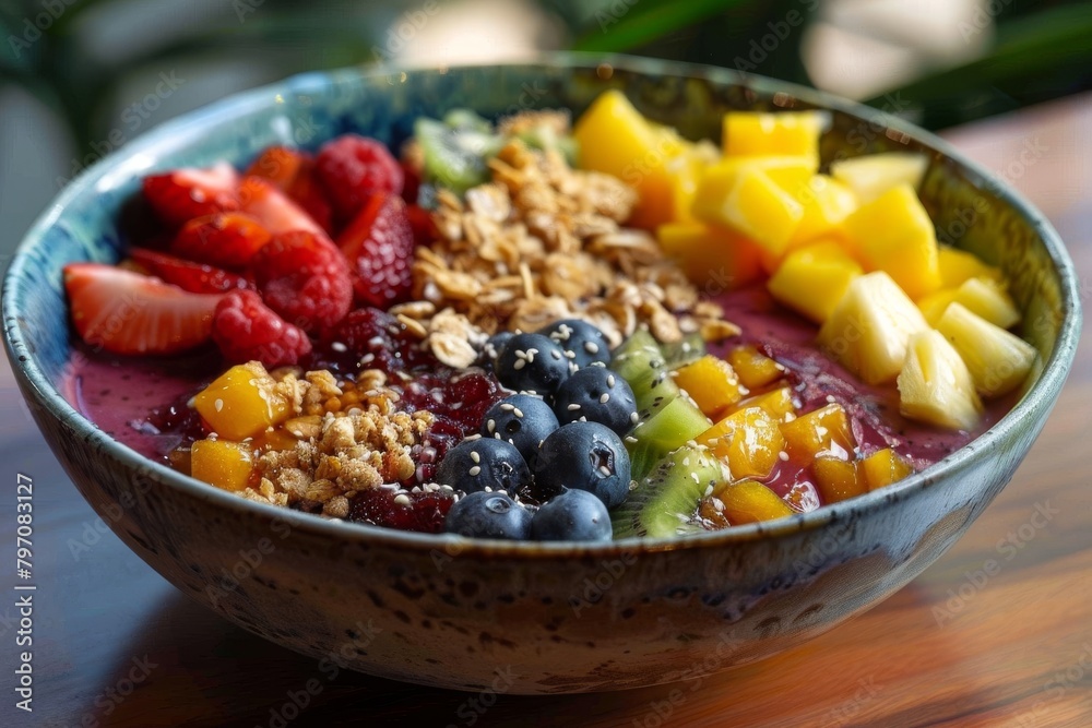 Oats serve nutrient-dense morning food with granola in a nutritious meal routine, enhancing eating habits with colorful acai nutrition in daily snacks. Oats serve nutrient-dense morning food with granola in a nutritious meal routine, enhancing eating habits with colorful acai nutrition in daily snacks.