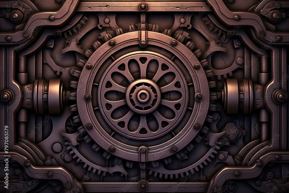 Steampunk Gearwork Gradients : Industrial Design Website Background