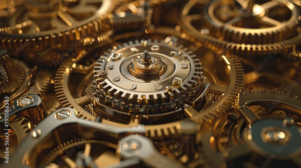 Gear and cogs wheels, clock mechanism, brass metal engine industrial. Gear and cogs wheels, clock mechanism, brass metal engine industrial.