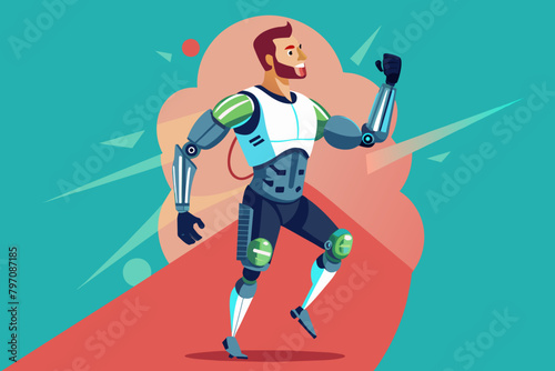 A bionic limb that grants enhanced strength and dexterity to the wearer.
