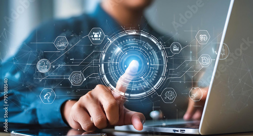  digital marketing strategy involves data analysis, performance reporting, service delivery through search engines and social networks with the goal of achieving specific goals. generative AI  photo
