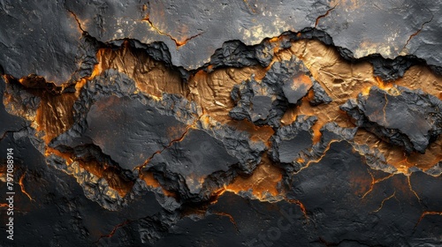 An abstract art background with a black gold texture
