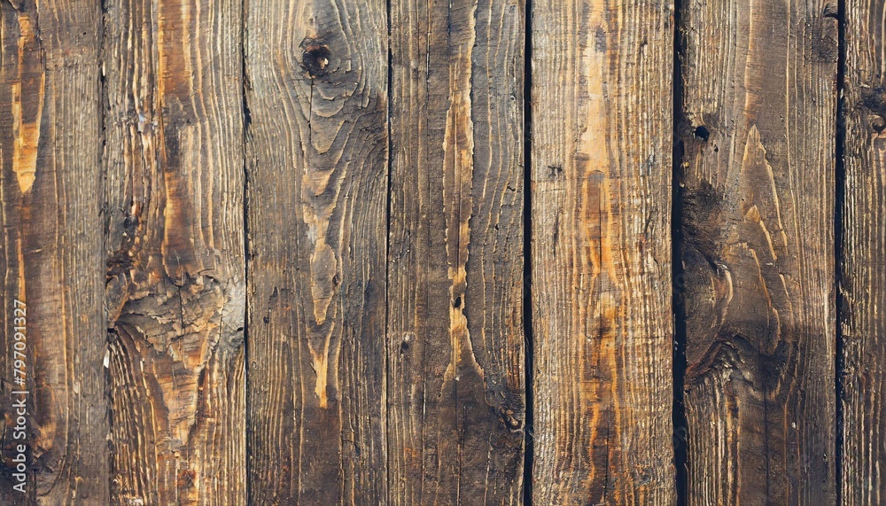 vintage wooden board background texture with scratches generative ai