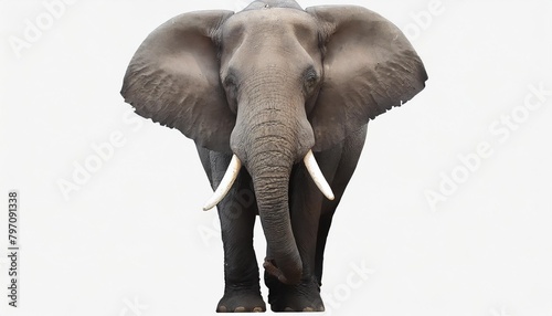 elephant isolated on white generative ai png