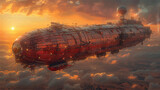 Steampunk Airliner / You can find other images using the keyword aibekimage