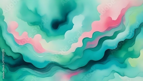 Abstract Watercolor Artwork Background Painting Digital Graphic Minimalistic Banner Design