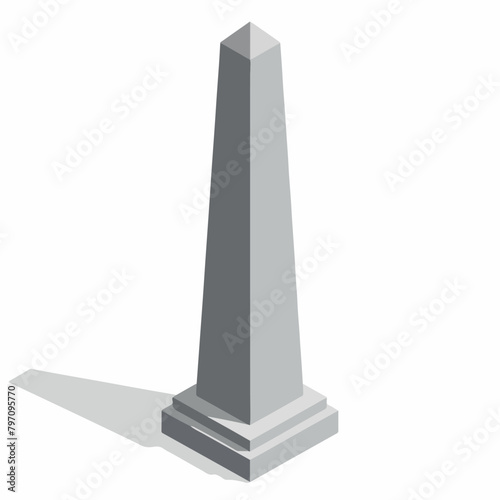 Obelisk in cartoon, doodle style. Image for t-shirt, web, mobile apps and ui. Isolated 2d vector illustration in logo, icon, sketch style, Eps 10. AI Generative