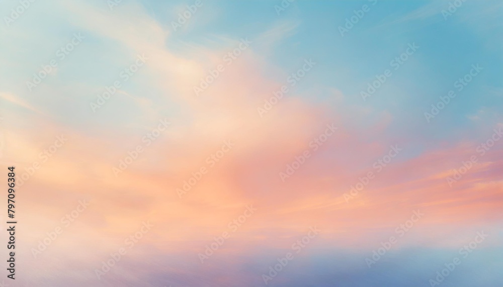 simple pastel orange blue pastel sunset gradient blurred background for colorful pastel design