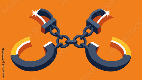A symbolic item such as a broken chain or open handcuffs representing the end of slavery and the ongoing fight for freedom and equality.. Vector illustration