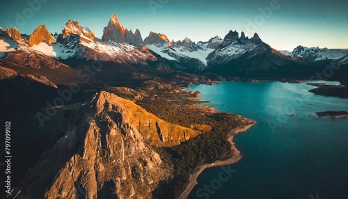 patagonia argentina landscape frome space photo