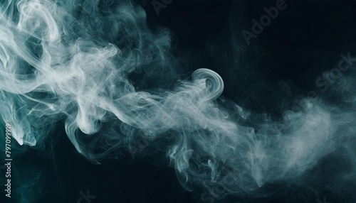 texture of white smoke on a black background © Paris