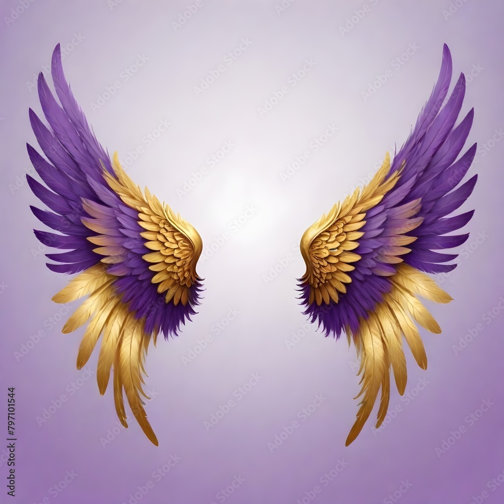 Obraz premium Beautiful Angel Wings Backdrop Digital Art Graphic Artwork Photography Background Design