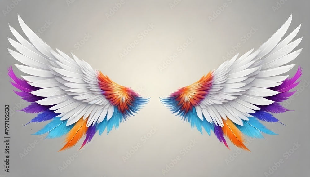 Fototapeta premium Beautiful Angel Wings Backdrop Digital Art Graphic Artwork Photography Background Design