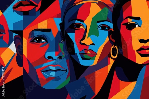 African american human face art. © Rawpixel.com