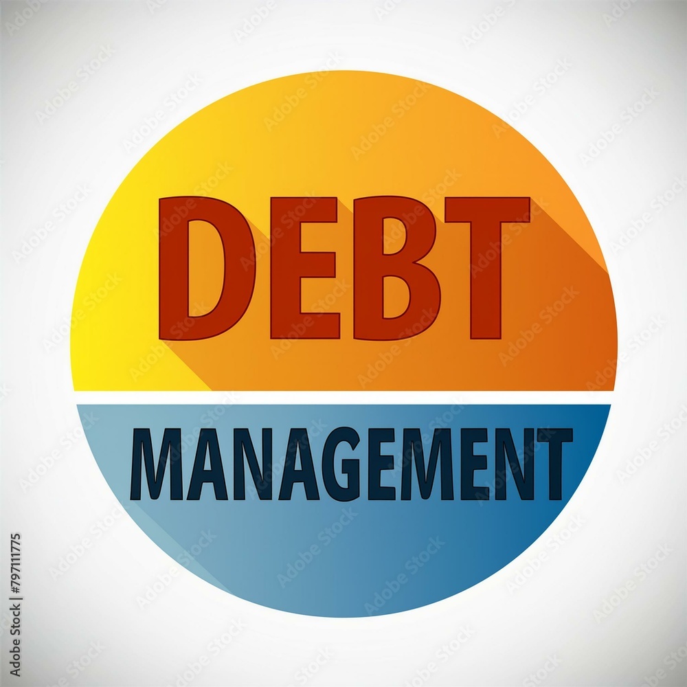 A Debt management Icon and Illustration for personal finance A Debt management Icon and Illustration for personal finance