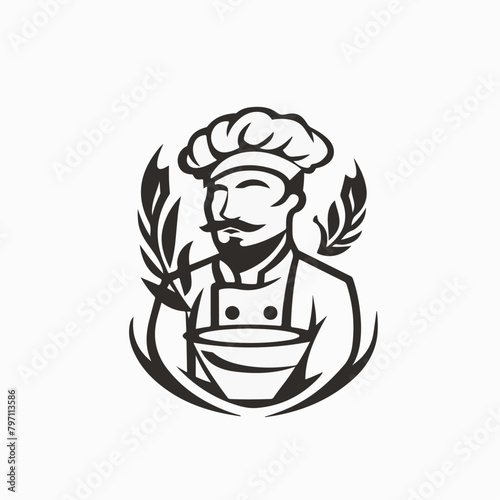 Chef in cartoon, doodle style. Image for t-shirt, web, mobile apps and ui. Isolated 2d vector illustration in logo, icon, sketch style, Eps 10. AI Generative